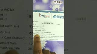 Bajaj Finserv RBL bank Super Card kit Unboxing [upl. by Lielos]