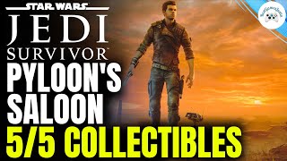 All 55 Pyloons Saloon Collectibles  Star Wars JediSurvivor [upl. by Eelak]