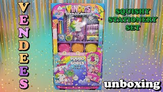 Vendees Squad Goals Squishy Stationery Set Dispenser  Satisfying ASMR [upl. by Alihs]