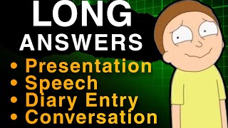 Class 10 English Long Answers Tricks🔥 Diary entry Speech draft Presentation draft Conversation [upl. by Otrebide103]