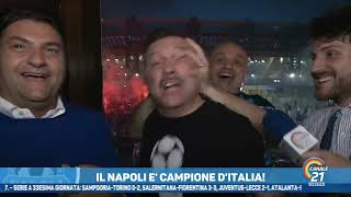 NAPOLI CAMPIONE DITALIA  I FESTEGGIAMENTI DI CANALE 21 [upl. by Gemoets]