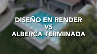 Render VS Alberca Terminada  Albercas Aqua [upl. by Gabi]