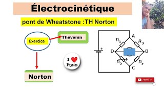 Pont de Wheatstone Théorème de Norton  Thevenin [upl. by Dasya]