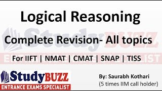 Complete revision of all Logical Reasoning topics for SNAP CMAT NMAT TISSIIFT CET amp SRCC exam [upl. by Merideth607]