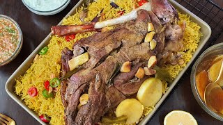 Lamb Leg Roast Arabic style with Mandi Rice [upl. by Trenton]