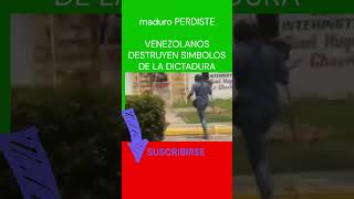 😎👍✅👏🏽DESTRUYEN SIMBOLOS DE LA DICTADURA EN VENEZUELA shorts short trending youtubeshorts 😎👍✅ [upl. by Ennaitak]