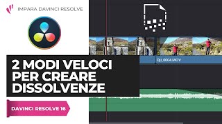 2 modi veloci per creare DISSOLVENZE  Edit  Davinci Resolve [upl. by Leia]