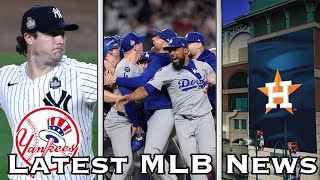 Latest MLB News Dodgers Win World Series Cole Gets New DealAstros Stadium Name Change and More [upl. by Bilbe]