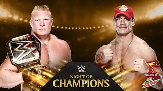 John Cena vs Brock Lesnar  Night of Champions  WWE 2K14 Simulation [upl. by Noremac]