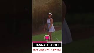 Golf Girl Hannah Leiner Hottest Golfer Modeler amp Instagram Influencer  Golf Swing with Hot Dress [upl. by Nathaniel]