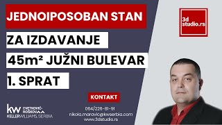 Izdavanje Vračar 45m2 Južni Bulevar [upl. by Rekrap]