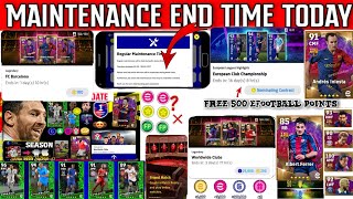 Maintenance End Time Today In eFootball 2022 Mobile  Maintenance End Time  Pes Server Maintenance [upl. by Malas]