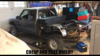 DIY FORD RANGER OFFROAD FLATBED BUILD PART 1 Removing Stock Bed amp Starting the Build [upl. by Ahsael609]