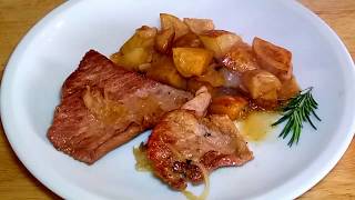 Secreto Iberico a la Miel con Romero y Patatas A mi manera [upl. by Lidaa]