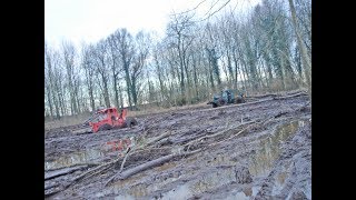 Débardage peupliers avec 2 Timberjack Skidder 225D et 225E dans un marais [upl. by Monto]