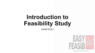 CHAPTER 1  Introduction to Feasibility Study [upl. by Ahsiak]