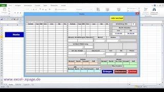 44Zeiterfassungsprogramm in Excel selber erstellen ComboBox5 „Einsatzort“ aktivieren [upl. by Oates]