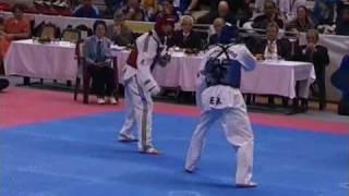 European Taekwondo Qualification Tournament for Beijing Olympic Games Istanbul Male 68 kg Germany vs Turkey Round 1 [upl. by Sukramal]