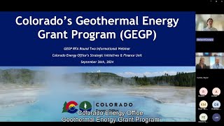 Geothermal Energy Grant Program Round 2 RFA Webinar [upl. by Sundstrom128]