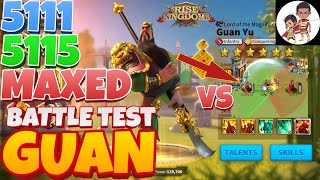 Guan Yu Skill Build 5111 5115 Maxed Test Save 640 Legendary Sculpture Rise of Kingdoms RoK [upl. by Essej]