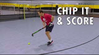 Indoor Hockey Backhand Scoring  Hertzberger TV tutorial [upl. by Aracahs736]