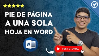 Cómo PONER un PIE de PÁGINA a una Sola Hoja en WORD  📑 Paso a paso Fácil 📑 [upl. by Dlnaod210]