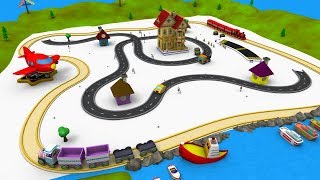 Train  Car Cartoon  Choo Choo Train  Toy Factory  Trains for Children  Trains [upl. by Comras]