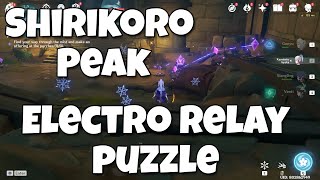 Shirikoro Peak Perch Feather Electro Relay Puzzle Guide Tsurumi Island  Genshin Impact [upl. by Dukie]