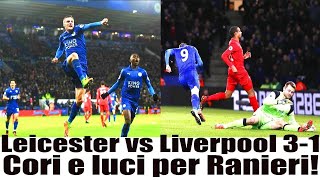 RANIERI  Leicester vs Liverpool 31 Ranieri omaggiato con cori e luci al King Power Stadium [upl. by Tterb]