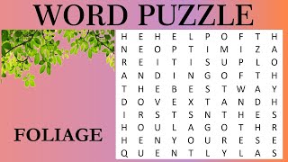 Word Puzzle  Word Game  🍁 FIND THE WORD Celebrate Autumn with a Cozy Word Search Challenge 🍂 [upl. by Glinys]