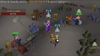 50 Attack Piety Wilderness 1 Hit Pking Ft 200M Loot [upl. by Isbella]