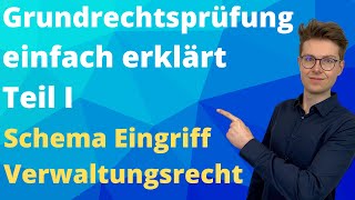 Grundrechtsprüfung einfach erklärt  Eingriff Schema  Öffentliches Recht lernen mit Plakos [upl. by Persian583]