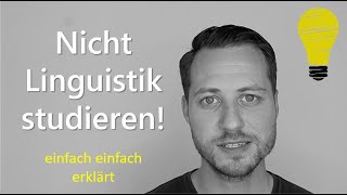 Linguistik studieren Stopp Ich kläre euch über die miserablen Berufschancen auf [upl. by Origra]