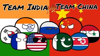 Countryball Team India vs team China [upl. by Hsan]