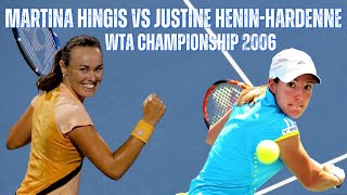 MARTINA HINGIS VS JUSTINE HENINHARDENNE  2006 WTA CHAMPIONSHIP ROUND ROBIN MATCH [upl. by Piegari]