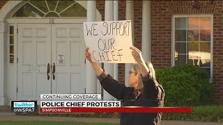 Protestors want Simpsonville Police Chief reinstated [upl. by Stranger]