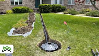 DIY Flat Yard Drainage Project  Yards With No Slope [upl. by Posner556]