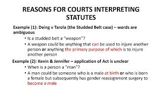 Statutory Interpretation Refresher [upl. by Bottali]