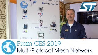 ST at CES 2019  MultiProtocol Wireless Mesh Network [upl. by Haonam]