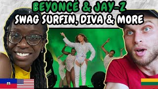 REACTION TO Beyoncé amp JayZ Swag Surfin Diva Clique Everybody Mad Live at On The Run 2 [upl. by Priscella]