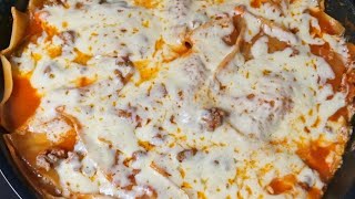 Skillet Lasagna in 30 Minutes – Quick and Delicious Recipe [upl. by Nerahs]