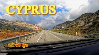 Driving to Troodos mountains  Cyprus 2022 January [upl. by Orsola]