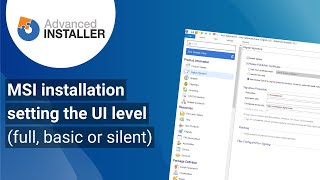 MSI installation  setting the UI level full basic or silent [upl. by Ydissak]