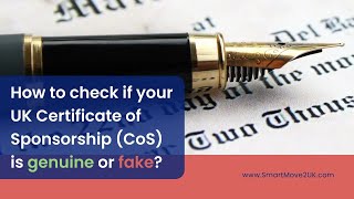 How to check if your UK Certificate of Sponsorship is genuine or fake [upl. by Lavona]