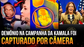 DEMÔNIO APARECE DURANTE CAMANHA DE KAMALA HARRIS EM TV [upl. by Lordan]