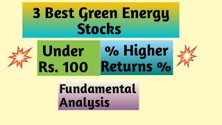 Best 3 Green Energy stocks in 2024 [upl. by Martineau109]