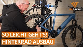 Hinterrad Ausbau  alle Schaltungen  🔧🤕🚴‍♂️ Schnelle Hilfe beim Fahrrad Platten [upl. by Yditsahc509]