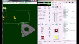 KFLOPKMotionCNC Single Point Threading [upl. by Lauryn709]