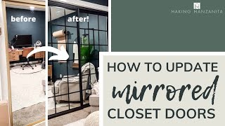 How To Update Mirrored Closet Doors The Good The Bad and The Ugly [upl. by Aramanta]