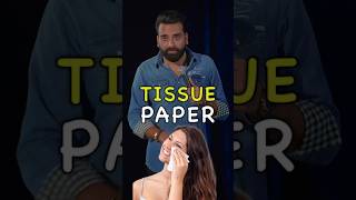 Tissue Paper 😱😝 ft Anubhav Singh Bassi trending standup comedy shorts youtubeshorts [upl. by Eekaz]